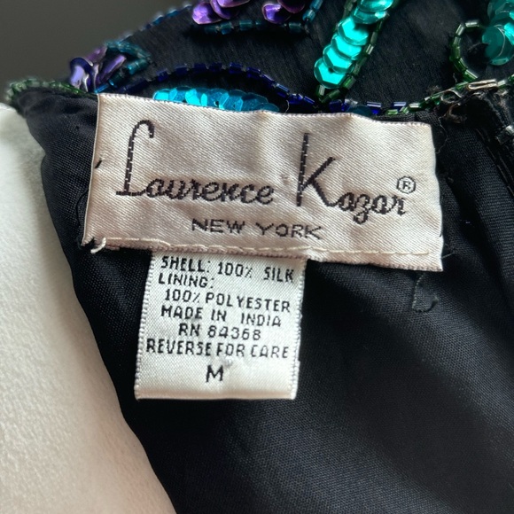 Laurence Kazar New York 100% Silk and Sequin Top Size Medium Vintage - Picture 6 of 10